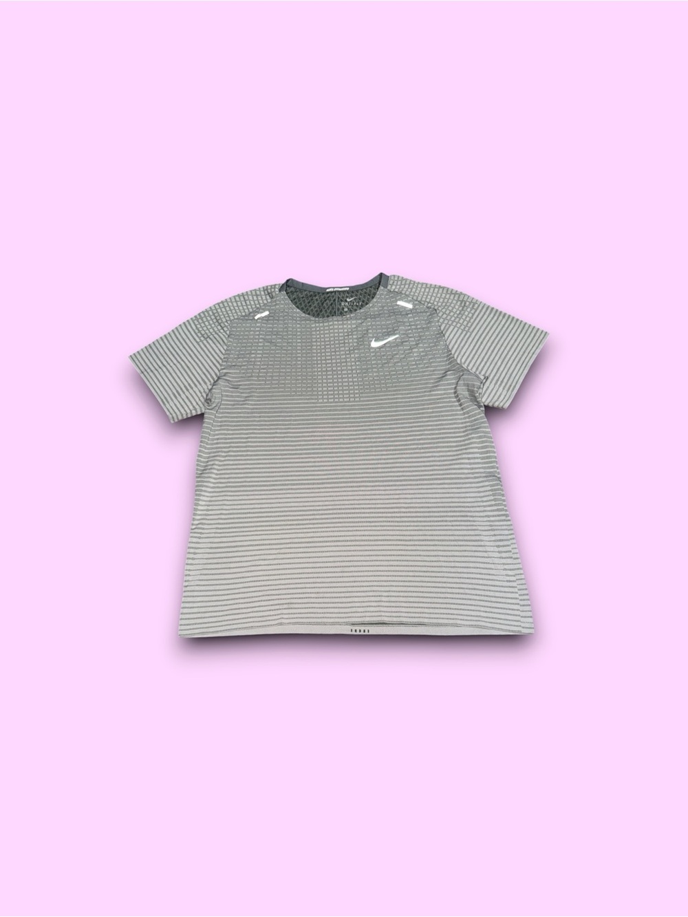 Nike TechKnit Ultra Running Short Sleeve Shirt Top Grey CJ5344-084 Mens XL